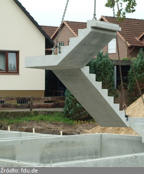 Schody betonowe wewnętrzne najczęściej wykonuje się jako schody żelbetowe. Zbrojenie schodów zwiększa ich wytrzymałość. Ważne jest dokładne szalowanie schodów. Co jest lepsze, schody wylewane czyli schody na budowie czy też może schody prefabrykowane (gotowe schody). Montaż schodów prefabrykowanych jest szybszy niż betonowanie schodów szalowanych na budowie. 